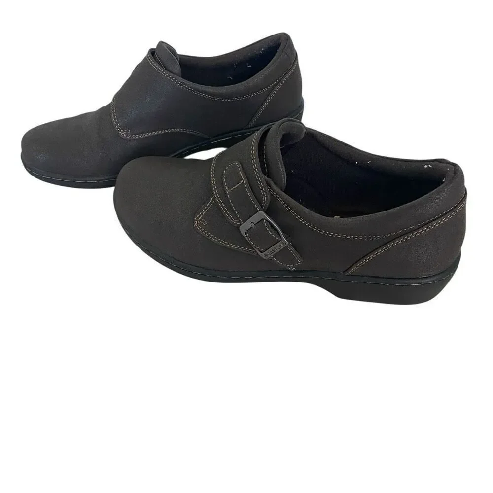 Eastland Brown Leather Sherri Shoe Women’s Size 10 10W Slip On Comfort Walking